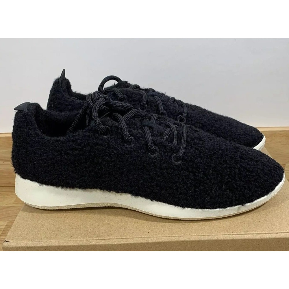 Allbirds Men's Shoes Size 11 Wool Runner Fluff Black Sherpa Fleece Sneaker‎